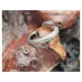 Vintage 14K White Gold Deacorative Band 2.6g