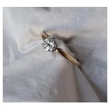 14K Gold & Diamond Engagement Ring 1.9g