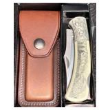 NIB OUTDOOR FINE ART KNIFE LOCK BLADE EAGLE