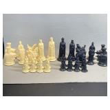 Vintage Kingsway Chess Set, Replica 11th Century