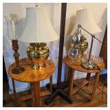 Vintage Table Pair & Lamps Lot