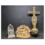 Angel of The Lord Garden Cross, Nativity Scene +