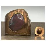 Cooper Polished Stone Artisan Cuff & Germany
