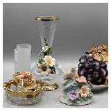 ESD JAPAN GRAPE JELLY JAR WITH UNDER PLATE,
