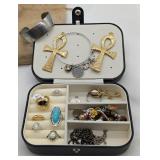 COSTUME JEWELRY & TRAVEL JEWELRY BOX