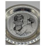 STERLING SILVER NORMAN ROCKWELL PLATE