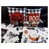 Halloween Pillows/ Plush Blanket/ Skull Decor