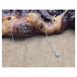 14K White Gold Necklace w/ Diamond Pendantr