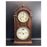 Antique Ithaca Double Dial Calendar Clock , Clock