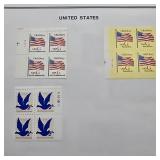 3 BLOCKS US POSTAGE STAMPS