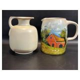 Pottery Pitcher Frankoma 833 & Casey Pottery