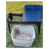 WHEELING WASHTUB STAND W/ ONE WASH TYB THAT FITS