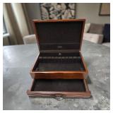 EUREKA WOOD FLATWARE SILVERWARE BOX 17' X 11' X