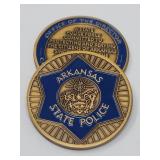 Arkansas State Police Challenge Coins