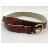 NOS REEF RIDERS BELT W/ FISH & BRASS BUCKLE 32