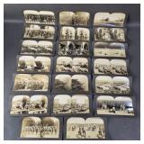 Antique Keystone Stereoview cards WWI Military +