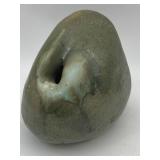 VINTAGE STUDIO ART POTTERY W/ GREEN GLAZE VASE