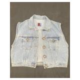 LADIES BLUE JEAN VEST BY SUN BELT DENIM