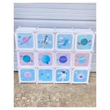 KIDS TOY STORAGE CUBICLES MISSING ONE CORNER