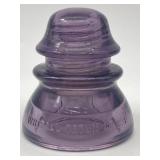 VINTAGE RARE AMETHYST PURPLE GLASS INSULATOR