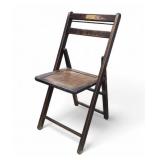 Antique Folding Wooden Chair