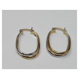 Pr Sterling Silver Hoop Earrings