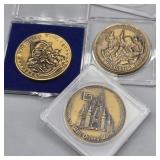 3 BRONZE WALT DISNEY WORLD PIRATES OF THE