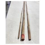 VINTAGE 3-PIECE 12 FT. CANE FISHING POLE