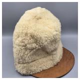 SWEDISH WW2 ERA SHEEPSKIN ARMY HAT