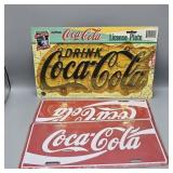 COCA-COLA LICENSE PLATES