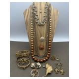 Gold Tone, Faux Pearls & Starburst Costume