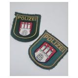 2 Hamburg Police Polizei Patches Germany
