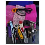 Lot of Sewing, Fabric, Rotary Fabric Cutters