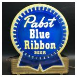 Old Pabst Blue Ribbon Beer Light Bar Top Sign