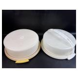 Pair of Vintage Tupperware Pie Keepers