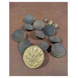 WW1 US Army Military 1920s Enlisted Hat Cap Badge