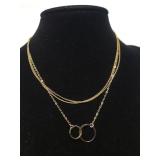3 Gold Filled Necklaces 1 W Sterling Accents