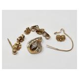 2.4g 14k Gold & diamond Scrap Jewelry