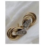 14k YELLOW GOLD DIAMOND EARRINGS