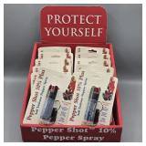 12- PS-1A NEW PEPER SPRAY KEY CHAINS WITH DISPLAY