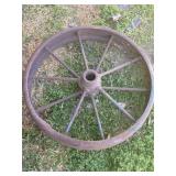 ANTIQUE IRON WHEEL WAGON/IMPLEMENT  WHEEL