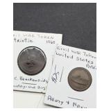 1860 & 1863 CIVIL WAR TOKENS