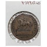1863 CIVIL WAR TOKEN FIRST IN WAR