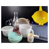 VTG Tupperware/ Glass Pitcher