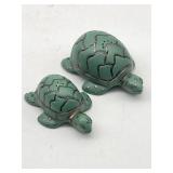 CERAMIC ART TURTLE SALT & PEPPER SHAKERS BY