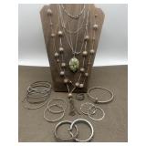 Rain Forest Rhyolite & Costume Jewelry
