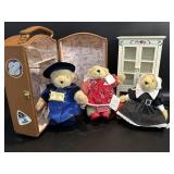 Muffy Vanderbear Pie Safe Travel Case & 3 Bears ,