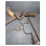 W Butcher Wood Coffin Plane & Othe Primitive