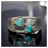Heavy Native American Sterling & Turquoise