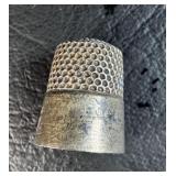 Antique Sterling Thimble Size 8